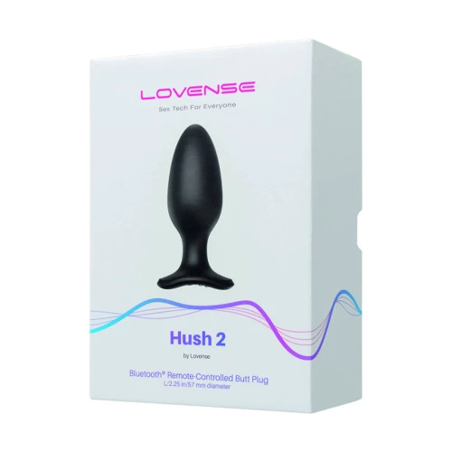Анальная смарт-вибропробка Lovense Hush 2, размер L: Особенности Водонепроницаемые