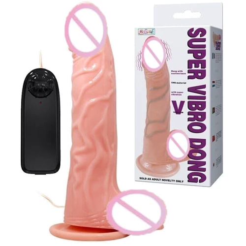 Вібратор реалистик на присоску SUPER VIBRO DONG, BW-008080