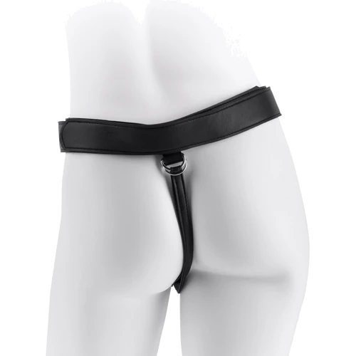 Страпон с двойным фаллоимитатором Pipdream Harness 7 Two Cocks One Hole, 17,8х4,5 см: Длина, см 17.8