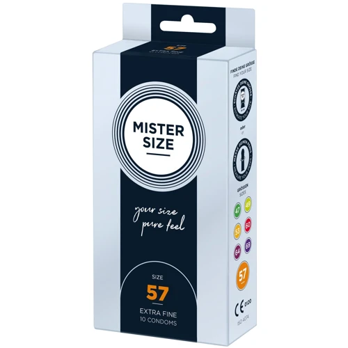 Презервативы Mister Size 57 (10 pcs): Текстура Гладкие