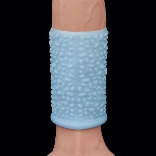 Насадка на член LoveToy Knights Ring Vibrating Drip Blue: Материал TPE (термопластичный эластомер)