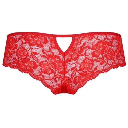 Трусики-бразилиана из цветочного кружева Raja Thong red L/XL - Passion: Вид Трусы
