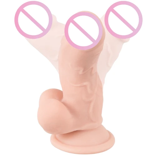 Фаллоимитатор с мошонкой Orion Nature Skin Small Bendable Dildo: Мошонка Есть