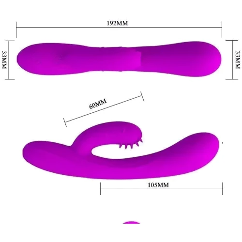 Ергономічний вібратор HARRY, BI-014284: Довжина, см 19.2