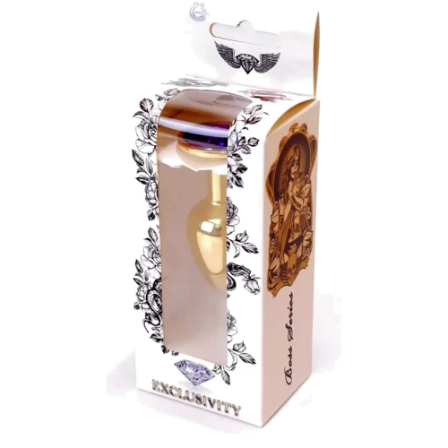 Анальная пробка BOSS of TOYS Boss Series - Jewellery Gold PLUG Purple S (BS6400025) фото 6