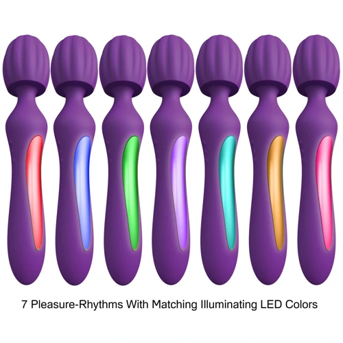 Kama Sutra Bhangra Full Body Massager - унівесальний вибромассажер зі змінними насадками, фіолетовий: Тип управління кнопкове