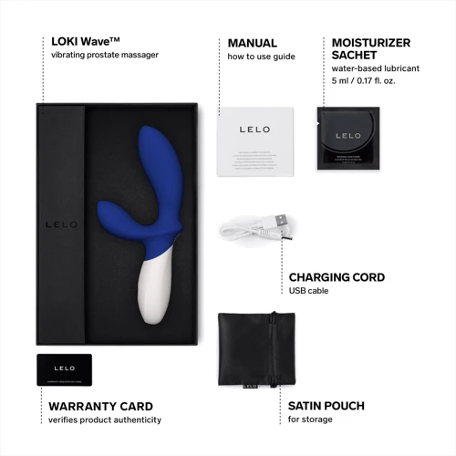 Масажер простати LELO Loki Wave Federal Blue: Матеріал Силикон