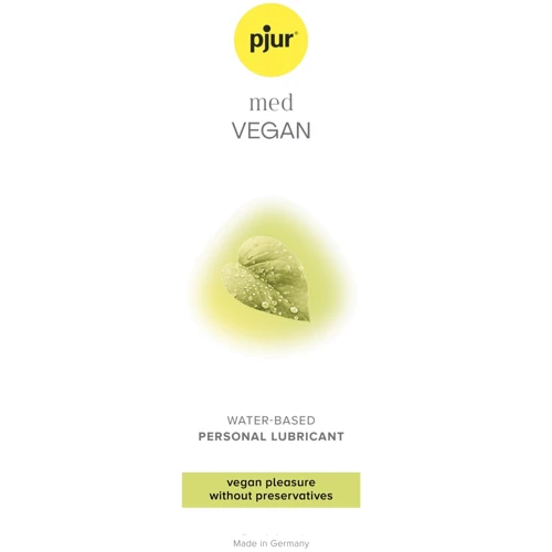 Пробник лубриканту на водній основі pjur MED Vegan glide 2 мл — тільки веганські інгредієнти