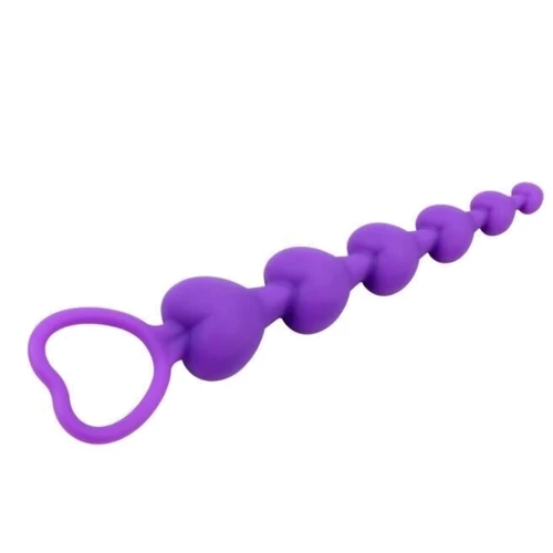 Анальная цепочка Chica Heart Booty Beads-Purple, 291353: Тип Анальные цепочки, бусы