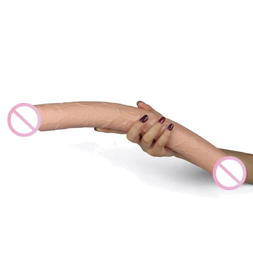 Двухсторонний фаллоимитатор LoveToy King-Sized Realistic Slim Ultra Double Dildo 17": Тип Двухсторонние