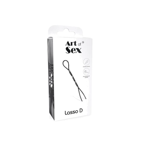 Эрекционное кольцо Art of Sex - Lasso D, регулируемая тугость: Цвет черный