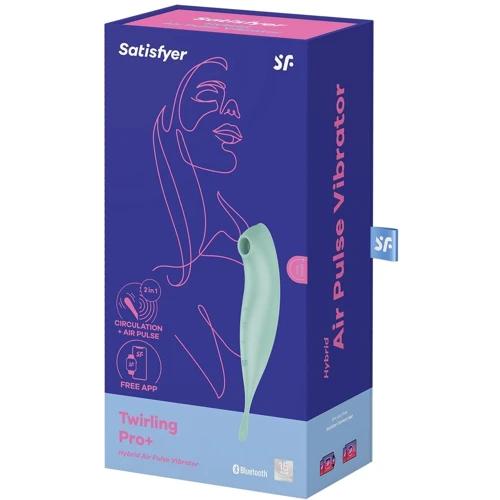 Стимулятор Satisfyer Twirling Pro Connect App mint: Тип і форма Двосторонні, Вібромасажер