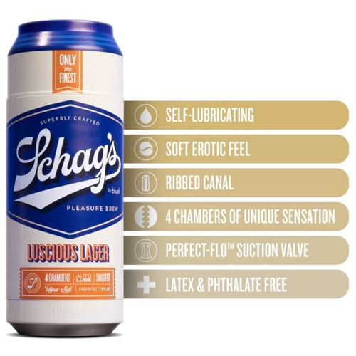 Мастурбатор Schag’s by Blush - Luscious Lager Masturbator - Frosted: Диаметр, см 7.62