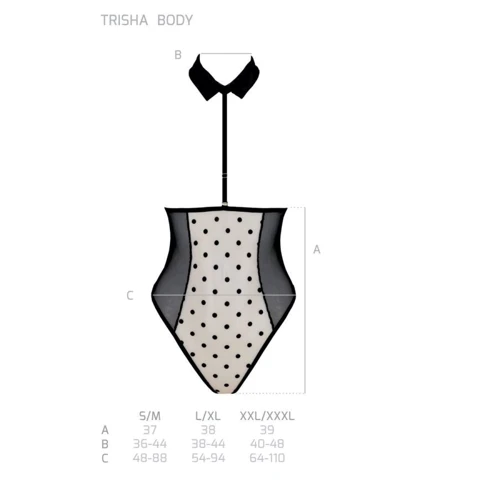 Боди Passion TRISHA BODY beige L/XL: Материал Полиамид