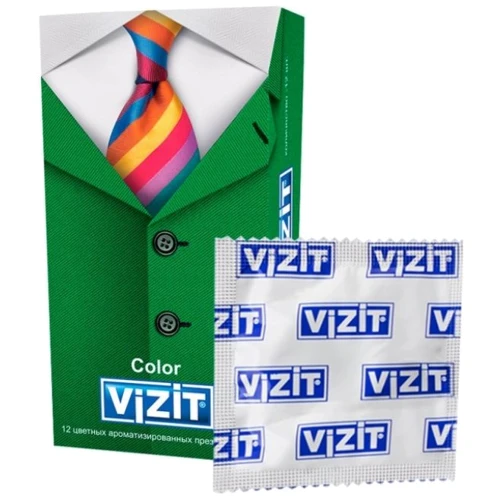 Презервативи латексні VIZIT Color кольорові ароматизовані №12