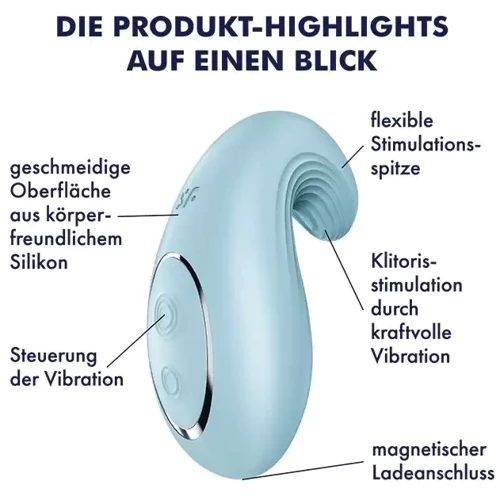 Вібратор Satisfyer Dipping Delight Light Blue фото 6