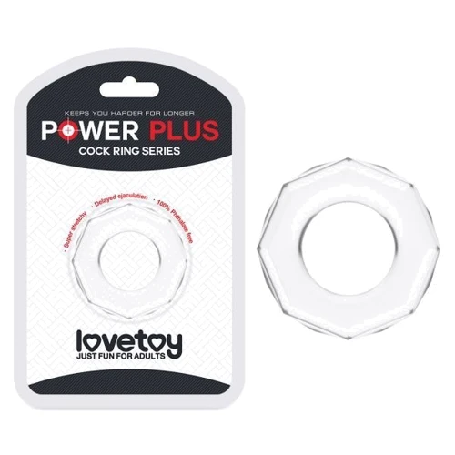 Эрекционное кольцо LoveToy POWER PLUS Cockring, Clear: Производитель LOVETOY
