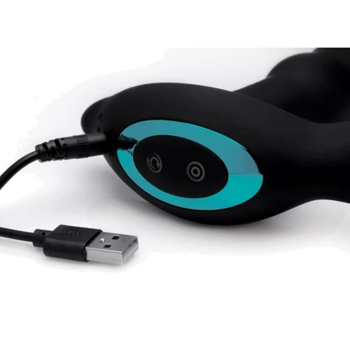 Масажер простати з ротацією Rimstatic Curved Rotating Plug with Remote: Матеріал силікон
