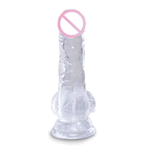 Прозорий фалоімітатор Pipedream King Cock Clear 5 "Cock with Balls (прозорий): Призначення Вагінальні