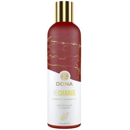 Распродажа! Натуральное массажное масло DONA Recharge - Lemongrass & Gingerl 120 мл (годен до 11.21)