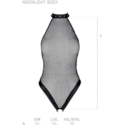 Боді-халтер із відкритим доступом Passion MOONLIGHT BODY Black L/XL: Вид Боди