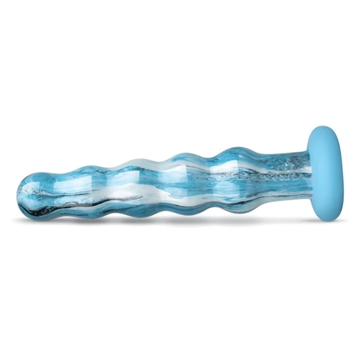 Стеклянный дилдо Gildo - Ocean Flow Glass Dildo: Мошонка Нет