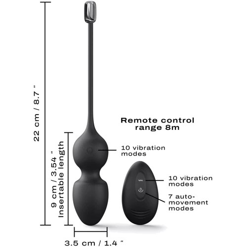Вагинальные шарики Dorcel LOVE BALLS BLACK: Диаметр шарика, см 3.5