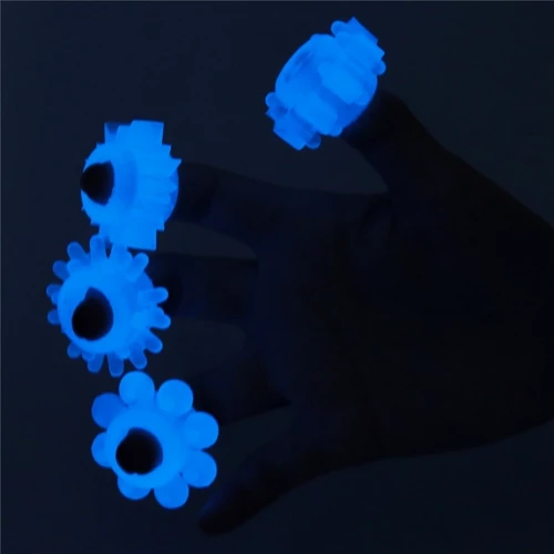 Набор из 4 эрекционных колец LoveToy Lumino Play Penis Ring фото 7