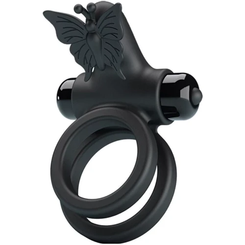 Эрекционное виброкольцо Pretty Love Passionate Ring IX Black