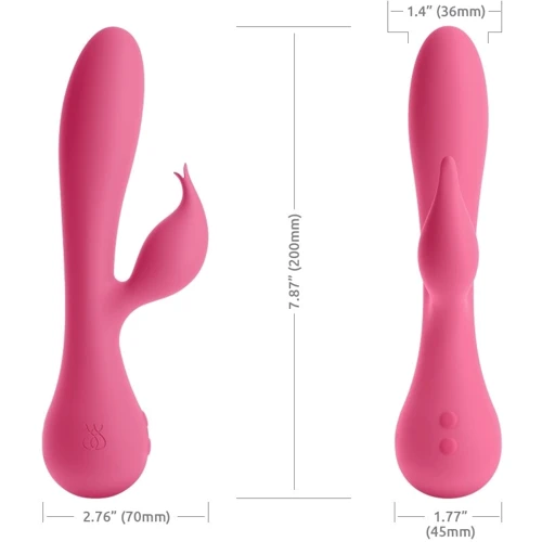 Jimmy Jane Glo Rabbit Heating Vibrator - вібратор-кролик, 10.8x3.8 см фото 7