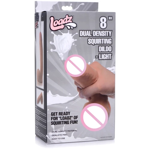 Фаллоимитатор с эякуляцией Loadz 8" Dual Density Squirt Dildo Light: Назначение Вагинальные