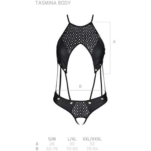 Боди с открытым доступом Passion TASMINA BODY black S/M: Материал Полиуретан