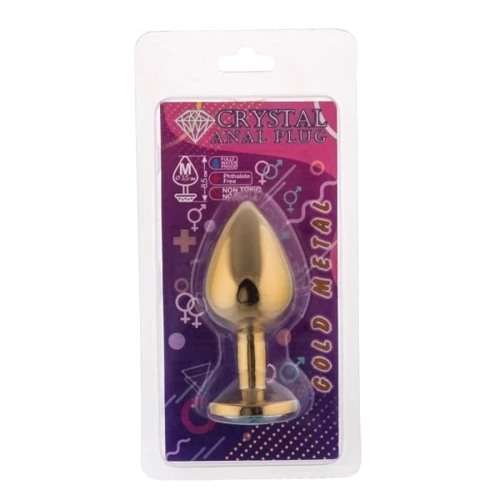 Анальная пробка CRYSTAL Gold Emerald, M: Для кого Унисекс