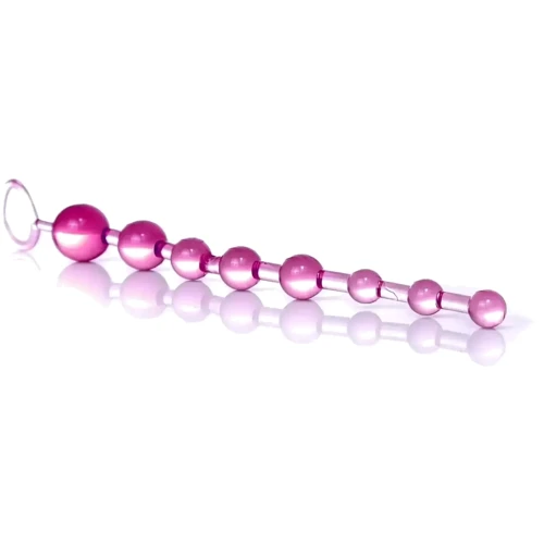 Анальные бусы Jelly Anal Beads Pink, SKN-ANL033 Pink: Тип Анальные цепочки, бусы