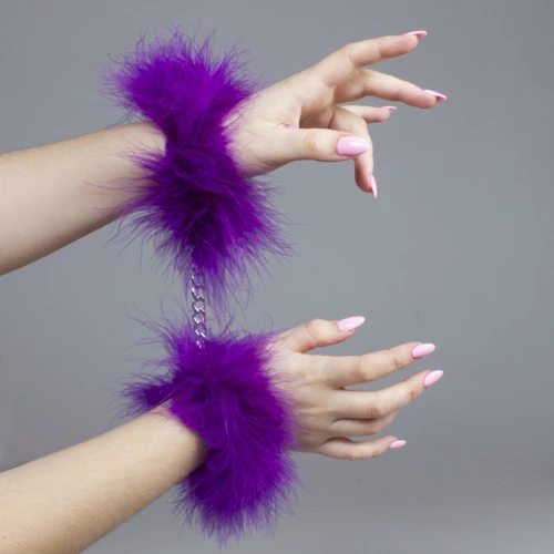 Наручники Secret Play Handcuffs Marabou Purple: Цвет фиолетовый