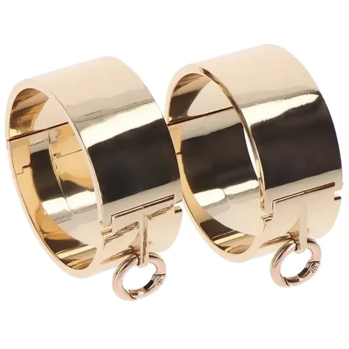 Наручники металлические Taboom Slave Wrist Cuffs (золотой) фото 5