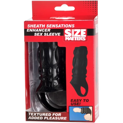 Открытая насадка на пенис Size Matters Enhancer Sex Sleeve Black: Назначение Для утолщения