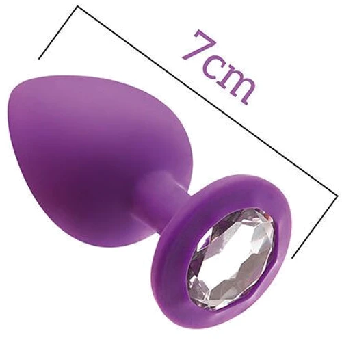 Анальная пробка с кристаллом MAI Attraction Toys №47 Purple S