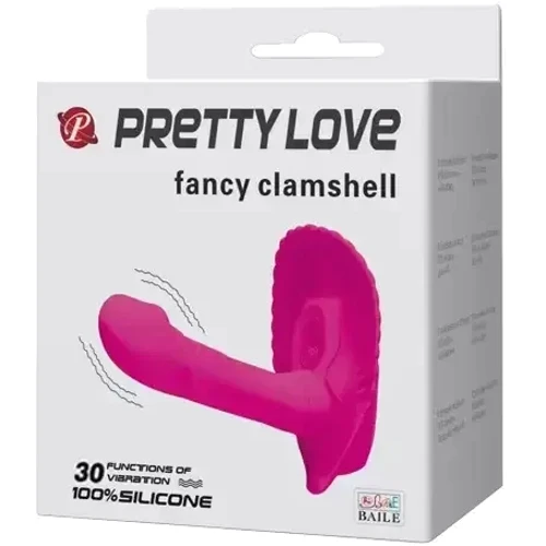 Вибробабочка с стимулятором клитора Pretty Love - fancy clamshell (BI-014368): Длина, см 7