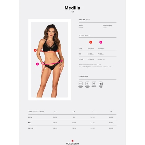 Комплект Obsessive Medilla 2-pcs set XL/2XL: Вид Комплекты