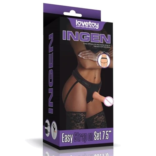 Страпон LOVETOY Easy Strapon Set 7.5'': Тип крепления На трусиках