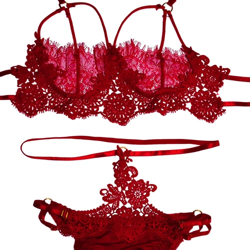 Эротический комплект NDS 3020-1 Burgundy S/M (23623): Фактура Сетка, Ажурная