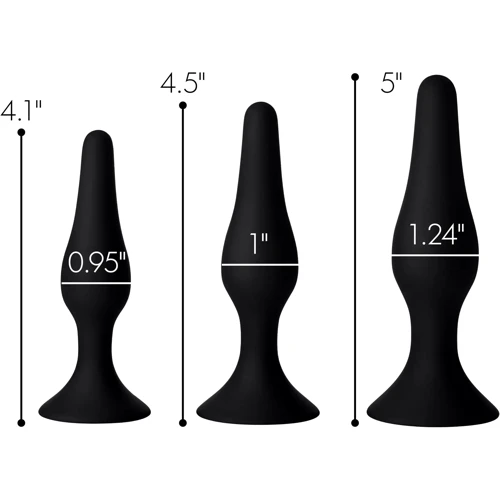 Набор анальных пробок Master Series Triple Spire Tapered Silicone Anal Trainer Set, 3 шт (черный): Для кого Унисекс