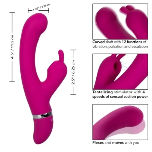 Вибратор-кролик California Exotic Novelties Foreplay Frenzy Bunny Kisser (розовый): Тип управления Кнопочное