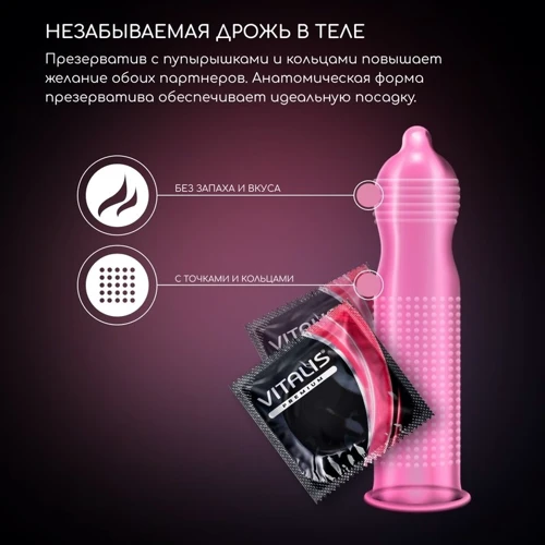 Презервативы Vitalis Premium Sensation 3 шт (40304): Текстура Ребристые