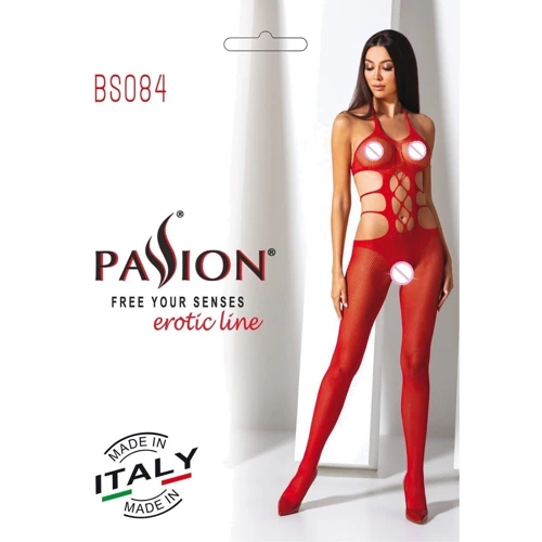 Бодистокинг Passion BS084 red: Материал Полиамид