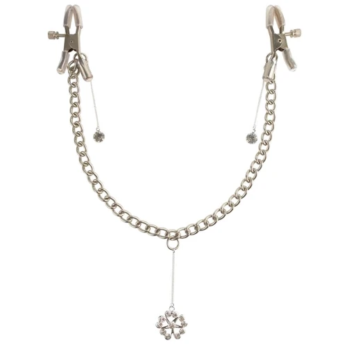 Зажимы для сосков с кулоном Fetish Fantasy Crystal Nipple Clamps