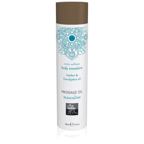 Массажное масло Shiatsu Massage Oil Masculine Amber & Eucalyptus Oil, 100 мл