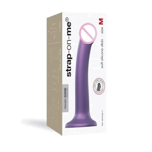 Насадка для страпона Strap-On-Me Mono Density Dildo Violet M: Длина, см 18