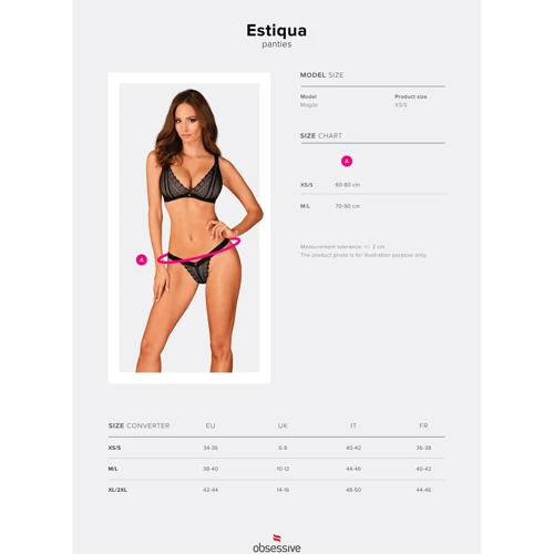 Трусики Obsessive Estiqua black M/L: Вид Трусы